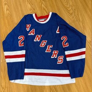CCM Rangers spellout Leetch NHL jersey size 48